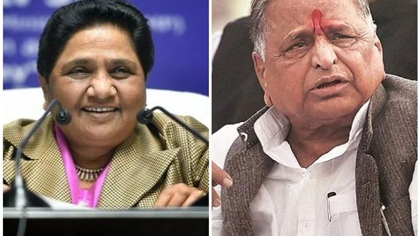 Mulayam Singh Yadav, Mayawati BSP supremo Mayawati and Samajwadi Party Chairperson Mulayam Singh Yadav