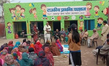 How Varitra Foundation is giving a new lease of life to rural schools Village meeting at Tatarpur