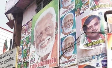 Turf gets tough in Thiruvananthapuram, polls about returning migrants, jobs A poll graffiti near the state legislature in Thiruvananthapuram