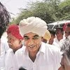 Congress aspirant Manavendra interacts with party workers in Barmer