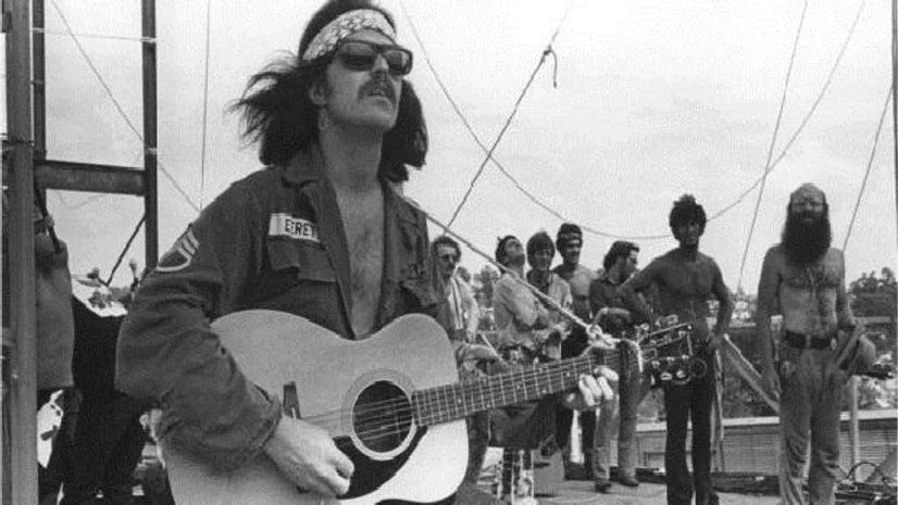 Country Joe McDonald urged the Woodstock crowd to spell the F word out one letter at a time Country Joe McDonald urged the Woodstock crowd to spell the F word out one letter at a time
