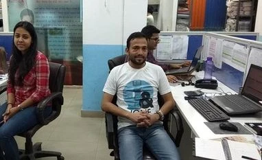 Colleagues Shelly Mahajan and Naveen Singh Moni at the ADR office in Delhi Colleagues Shelly Mahajan and Naveen Singh Moni at the ADR office in Delhi