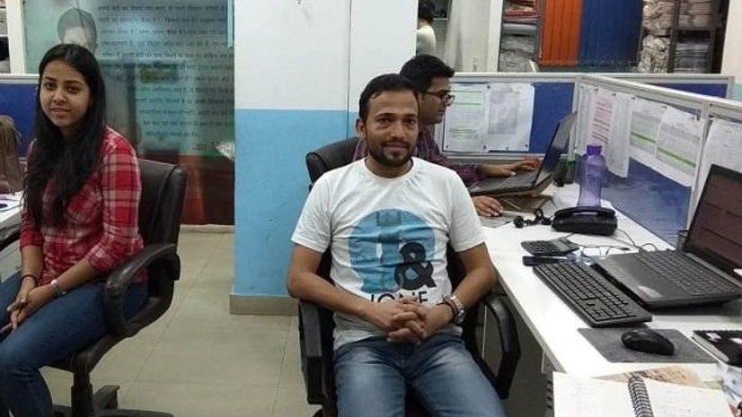 Colleagues Shelly Mahajan and Naveen Singh Moni at the ADR office in Delhi Colleagues Shelly Mahajan and Naveen Singh Moni at the ADR office in Delhi