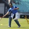 MS Dhoni during practice session. File photo: PTI