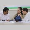 ongress President Rahul Gandhi with senior party leader Sonia Gandhi and KC Venugopal at the Congress Working Committee (CWC) meeting, in New Delhi | Photo: PTI