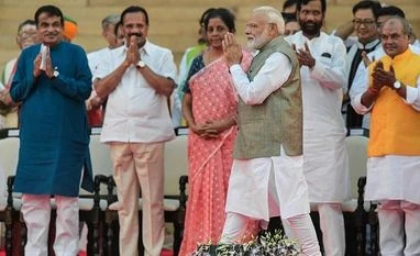 Modi holds talks with BIMSTEC leaders; discusses ways to strengthen ties Prime Minister Narendra Modi being greeted by the NDA leaders as he arrives for the swearing-in ceremony at the forecourt of Rashtrapati Bhawan in New Delhi | Photo: PTI