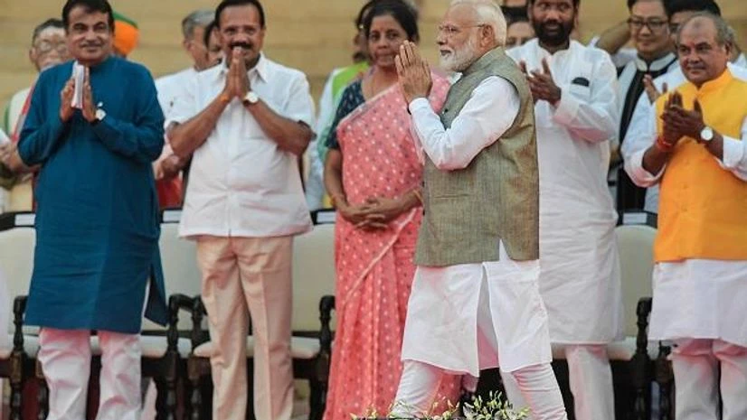 Prime Minister Narendra Modi being greeted by the NDA leaders as he arrives for the swearing-in ceremony at the forecourt of Rashtrapati Bhawan in New Delhi | Photo: PTI Prime Minister Narendra Modi being greeted by the NDA leaders as he arrives for the swearing-in ceremony at the forecourt of Rashtrapati Bhawan in New Delhi | Photo: PTI
