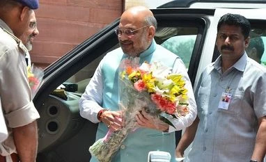 Amit Shah allotted late PM Vajpayee's Krishna Menon Marg residence Amit Shah being recived at North block where he took charge of Home ministry | Photo: Sanjay. K. Sharma