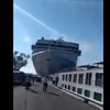Cruise ship crashing into a dock | Credits: EHA news