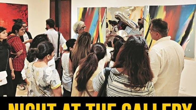 A scene from Worli’s Gallery Art & Soul during the last ‘Art Night Friday’ gallery-hop hosted by the Midtown Mumbai Arts Collective in April A scene from Worli’s Gallery Art & Soul during the last ‘Art Night Friday’ gallery-hop hosted by the Midtown Mumbai Arts Collective in April