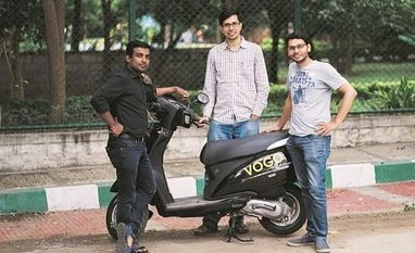 Scooter sharing start-up Vogo raises funding from Ex-Myntra CEO, others Vogo founders (from left) Padmanabhan Balakrishnan, Anand Ayyadurai and Sanchit Mittal