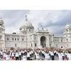 CISF personnel along with others  perform yoga during an event organised to mark the 5th International Day of Yoga, at Victoria Memorial ground in Kolkata