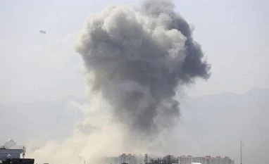 Afghan official: Kabul mosque bombed, 2 dead, 2 wounded Smokes rises after an explosion in Kabul, Afghanistan
