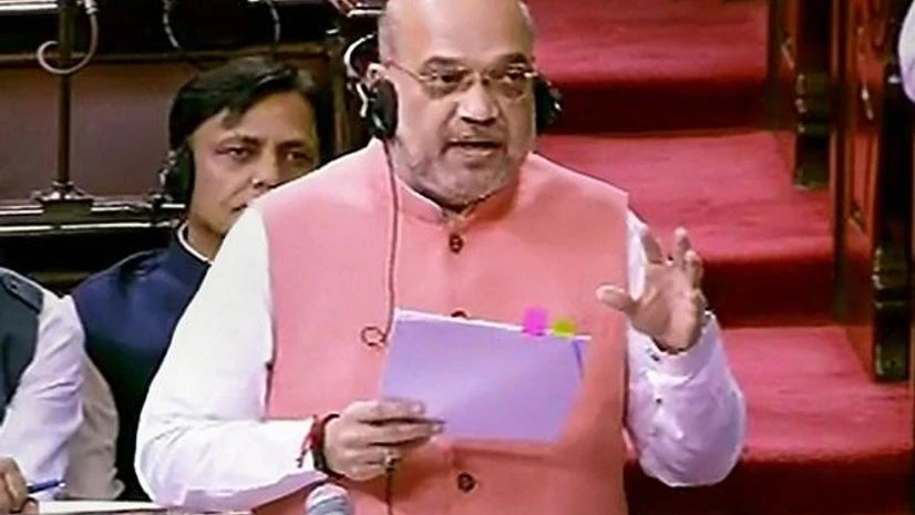 Amit Shah Union Home Minister Amit Shah speaks in the Rajya Sabha during the Budget Session of Parliament in New Delhi on Monday | Photo: PTI