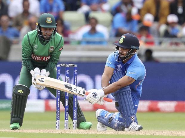 India's Rishabh Pant bats during the Cricket World Cup match India's Rishabh Pant bats during the Cricket World Cup match