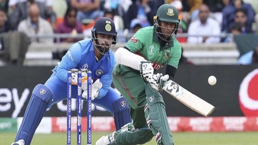 Birmingham: Bangladesh's Shakib Al Hasan bats during the Cricket World Cup match between India and Bangladesh at Edgbaston in Birmingham, England, Tuesday, July 2, 2019. AP/PTI Birmingham: Bangladesh's Shakib Al Hasan bats during the Cricket World Cup match between India and Bangladesh at Edgbaston in Birmingham, England, Tuesday, July 2, 2019. AP/PTI