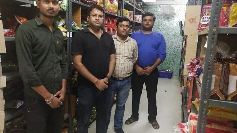 Founder and CEO of Satvacart, Rahul Hari (in black T-shirt) with his team at his warehouse Founder and CEO of Satvacart, Rahul Hari (in black T-shirt) with his team at his warehouse
