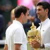 Djokovic(with the cup) and Federer after the final