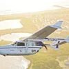A Cessna Skymaster retrofitted with an electric motor by startup Ampaire on a test flight near the airport in California, in  mid-June. The company has plans to make further modifications for a future production version of the aircraft	Photo: WSJ