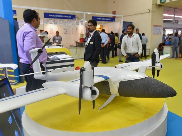 A model of an air surveillance system on display at the International Police Expo 2019, in New Delhi A model of an air surveillance system on display at the International Police Expo 2019, in New Delhi
