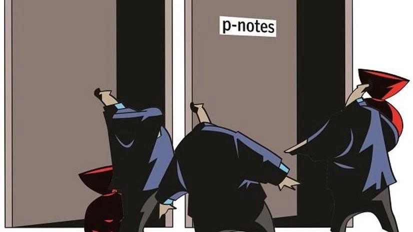 P-Notes. Illustration: binay sinha P-Notes. Illustration: binay sinha