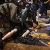 Hong Kong: Hong Kong police officers detain a protester on the streets of Hong Kong on Sunday, July 28, 2019. (AFP/PTI)
