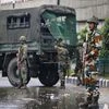 Army personnel stand guard during restrictions, in Jammu, Monday, Aug 05, 2019 | Photo: PTI