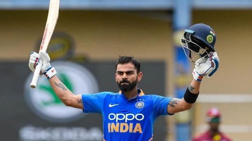 Virat Kohli after scoring 43rd ODI Century Virat Kohli after scoring 43rd ODI Century