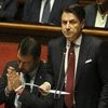 Giuseppe Conte, Italy's prime minister, addresses the Senate in Rome, Italy, on Tuesday, Aug. 20, 2019. Alessia Pierdomenico/ Bloomberg