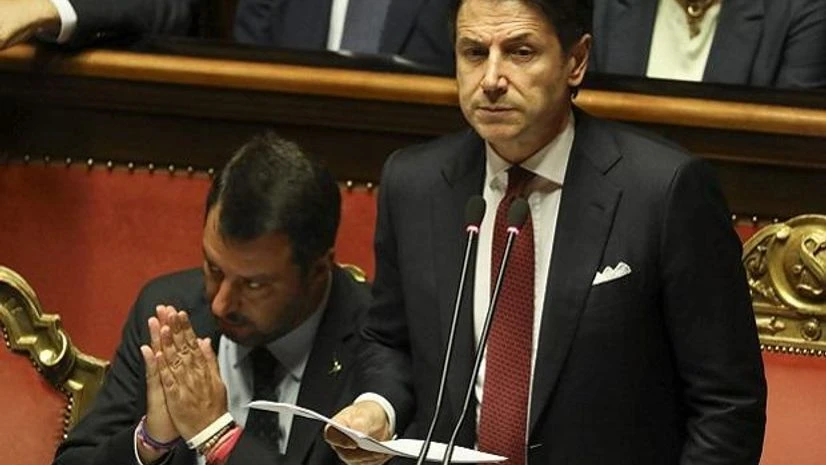 Giuseppe Conte, Italy's prime minister, addresses the Senate in Rome, Italy, on Tuesday, Aug. 20, 2019. Alessia Pierdomenico/ Bloomberg Giuseppe Conte, Italy's prime minister, addresses the Senate in Rome, Italy, on Tuesday, Aug. 20, 2019. Alessia Pierdomenico/ Bloomberg