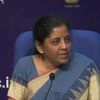Union Minister for Finance and Corporate Affairs Nirmala Sitharaman during a press conference in Delhi