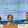 Nirmala Sitharaman, MoS for Finance Anurag Thakur, finance secretary Rajiv Kumar