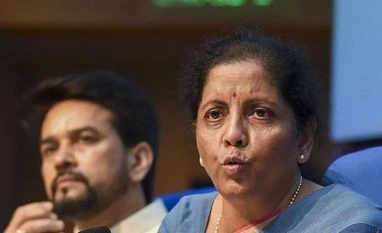Govt will soon announce 2 more big steps to push consumption: FM Sitharaman Finance Minister Nirmala Sitharaman, MoS for Finance Anurag Thakur, finance secretary Rajiv Kumar