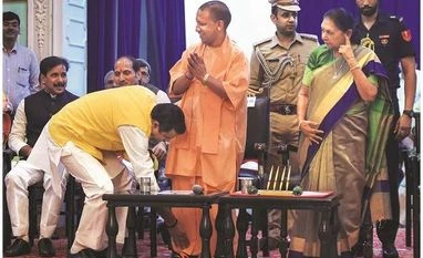 Adityanath reinforces authority on govt, UP BJP with cabinet reshuffle The cabinet expansion was a signal of Yogi Adityanath stamping his authority both on government and the party. Most new ministers are considered close to him Photo: PTI