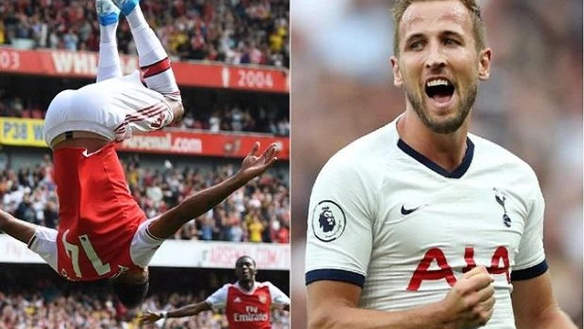 Aubameyang (Arsenal) and Harry Kane (Tottenham) Aubameyang (Arsenal) and Harry Kane (Tottenham)