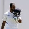 Hanuma Vihari celebrates after he scored a century against West Indies during day two of the second Test cricket match at Sabina Park cricket ground in Kingston. File photo: AP/PTI