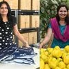 Rakhi Khera (left) at her factory and Deepti Chauhan at her farm