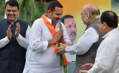 A problem of plenty: Cong, NCP leaders deserting parties for BJP, Shiv Sena Satara MP Udayanraje Bhosale, who is believed to be Shivaji’s direct descendant, recently joined the BJP. He holds vast influence in western Maharashtra Photo: PTI