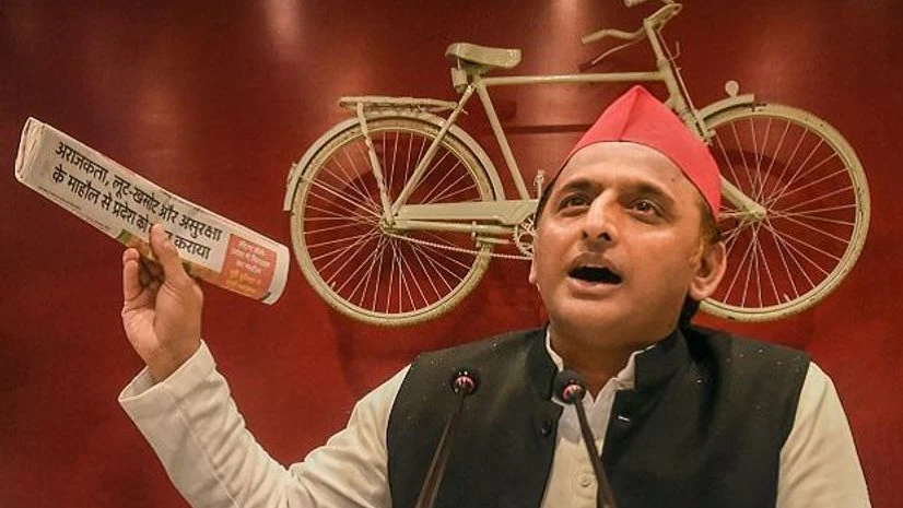SP President Akhilesh Yadav has dissolved the party’s state executive and sacked all office bearers, barring UP unit President Naresh Uttam Patel Photo: PTI SP President Akhilesh Yadav has dissolved the party’s state executive and sacked all office bearers, barring UP unit President Naresh Uttam Patel Photo: PTI