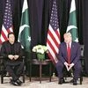US President with  Pakistani PM Imran Khan in New York , on Monday	Photo:ap/pti