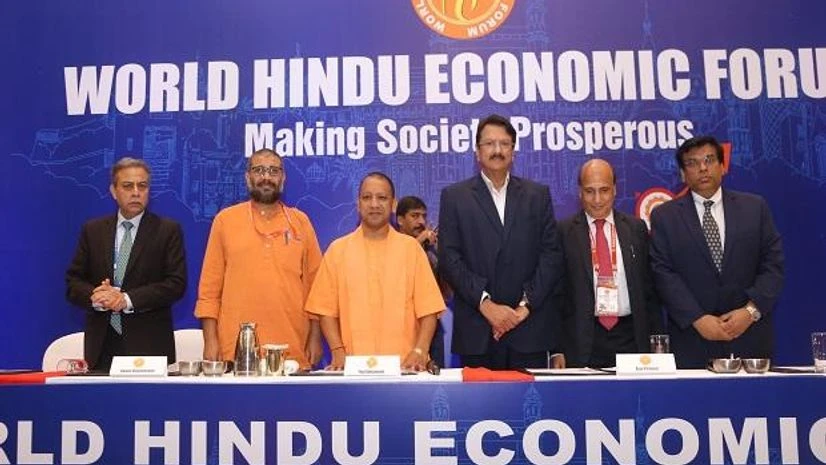Photo caption: (L to R) Banmali Agarwala, President, infrastructure and defense and Aerospace, Tata Sons Pvt. Ltd., Swami Vigyananand, Initiator of WHEF, Yogi Adityanath, Chief Minister, Govt. of Uttar Pradesh, Ajay Piramal, Chairman, Piramal Group Photo caption: (L to R) Banmali Agarwala, President, infrastructure and defense and Aerospace, Tata Sons Pvt. Ltd., Swami Vigyananand, Initiator of WHEF, Yogi Adityanath, Chief Minister, Govt. of Uttar Pradesh, Ajay Piramal, Chairman, Piramal Group