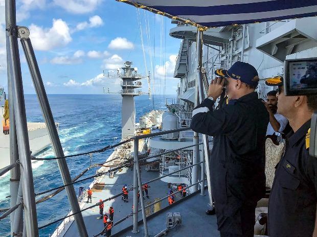 He witnessed naval operations including weapon firing by fighter aircraft and night flying operations by helicopter from the deck of the aircraft carrier He witnessed naval operations including weapon firing by fighter aircraft and night flying operations by helicopter from the deck of the aircraft carrier