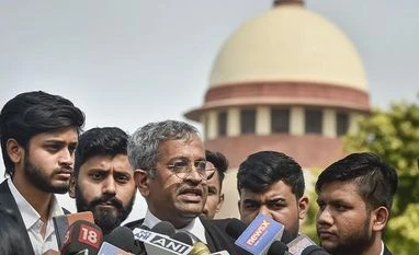 New Delhi: Senior advocate Sanjay Hegde, appearing for law students, speaks to media persons after Supreme Court (SC) restrained authorities from cutting anymore trees in Mumbai's Aarey to set up a Metro car shed, at SC in New Delhi, Monday, in New D New Delhi: Senior advocate Sanjay Hegde, appearing for law students, speaks to media persons after Supreme Court (SC) restrained authorities from cutting anymore trees in Mumbai's Aarey to set up a Metro car shed, at SC in New Delhi, Monday, in New D