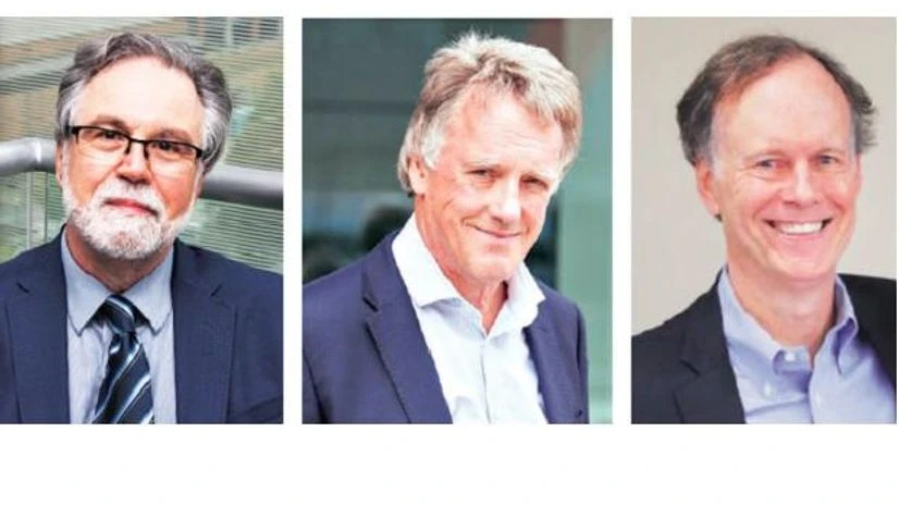 William Kaelin (right), Gregg Semenza (left) and Peter Ratcliffe of Oxford University. Photo: Reuters William Kaelin (right), Gregg Semenza (left) and Peter Ratcliffe of Oxford University. Photo: Reuters