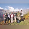 The author (second from right) with his fellow travellers