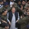 Lahore: Pakistani former Prime Minister Nawaz Sharif arrives at a court in Lahore, Pakistan, Friday, Oct. 11, 2019. Pakistan's anti-graft tribunal has ordered that convicted Sharif be questioned on money laundering allegations over the next two weeks