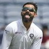 Indian cricket team captain Virat Kohli reacts after a failed attempt to take a catch during the day 3 of second India-South Africa cricket test match at Maharashtra Cricket Association Stadium in Pune. File Photo: PTI