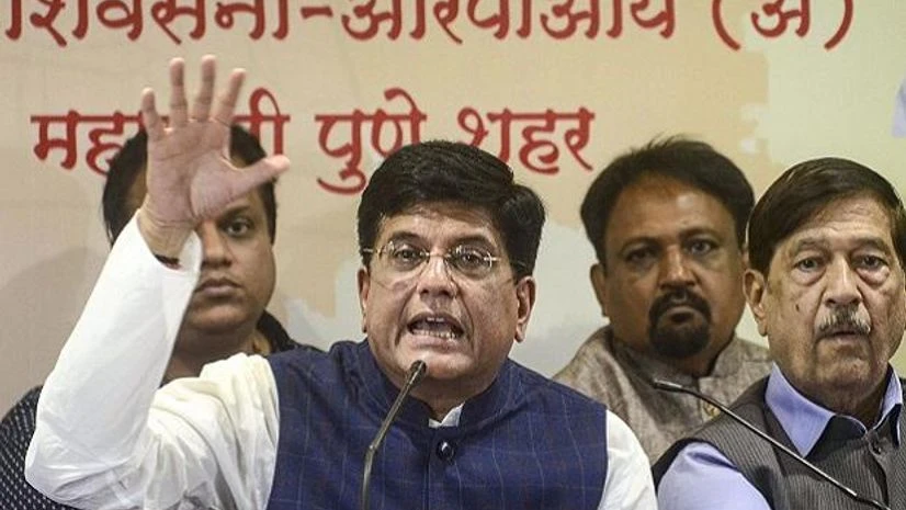 Pune: Union Minister Piyush Goyal addresses a press conference in Pune, Friday, Oct. 18, 2019. (PTI Photo)( Pune: Union Minister Piyush Goyal addresses a press conference in Pune, Friday, Oct. 18, 2019. (PTI Photo)(