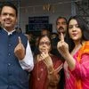 Devendra Fadnavis and his wife Amruta Fadnavi