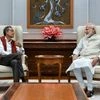 Prime Minister Narendra Modi and Indian-American Nobel laureate Abhijit Banerjee, who won the Nobel Prize for Economics this year, during a meeting at the PM's residence, in New Delhi